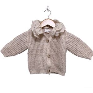 ZARA baby Cream Chunky Knit Cardigan